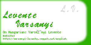 levente varsanyi business card